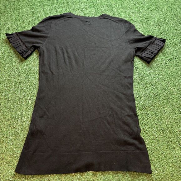 Burberry Womens Short Sleeve Cotton Black Short Sleeve Shirt Size Womens Small - Picture 7 of 7